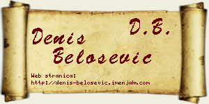 Denis Belošević vizit kartica